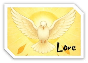 novena-2026-november-13 Holy Spirit dove with the word Love