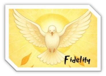 novena-2026-november-19 Holy Spirit dove with the word Fidelity